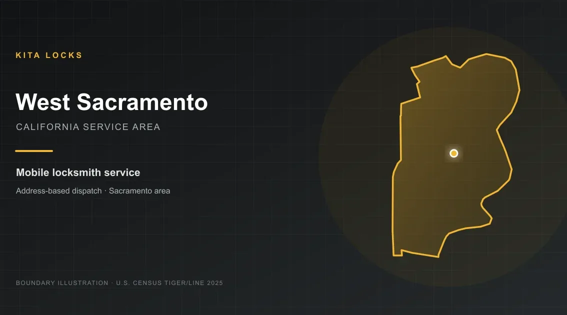 2025 Census city boundary map for West Sacramento, California